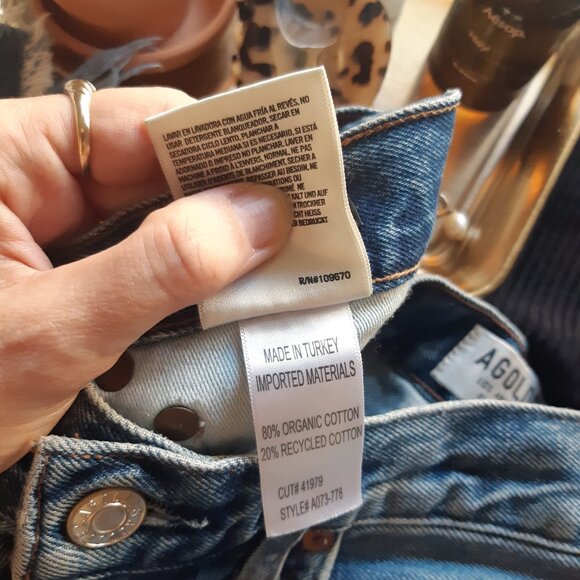 Agolde Jamie High Rise Straight Jeans in Lowdown Wash Size 24 - Picture 3 of 11